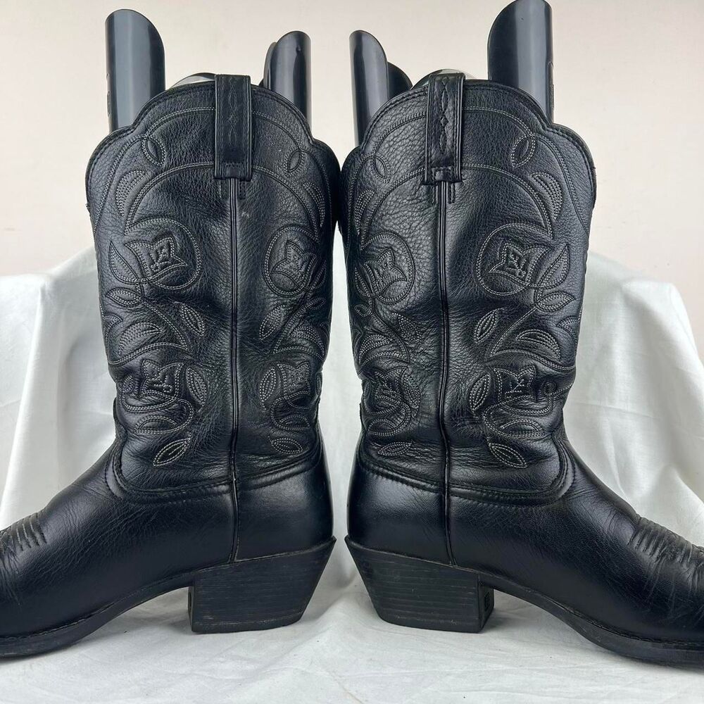 Ariat Black Cowboy Boots Size 10 B - Picture 5 of 8